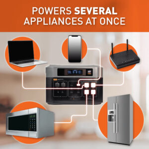 3300 Solar Generator System w/ EMP Intercept Technology + 2 FREE Waterproof 200W Solar Panels by Grid Doctor