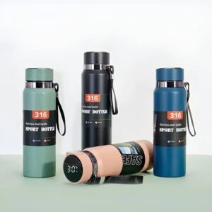 LED Display Temperature 316sus HotnCold Stainless Steel Water Bottle 800ml Vacuum Insulated Temperature Display Water Bottle