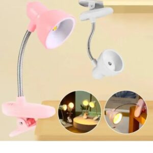 Floral USB LED Clamp Table Lamp – Mini Eye-Caring Study & Bedside Light
